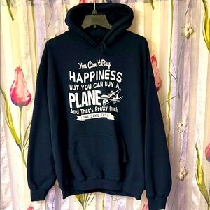 NWOT Navy Blue Graphic Hoodie for Men